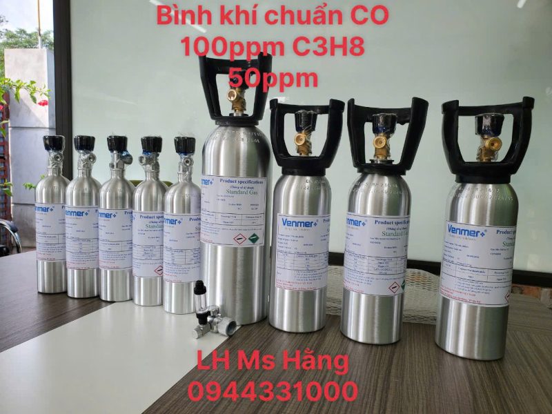 Bình khí chuẩn CO 100ppm C3H8 50ppm