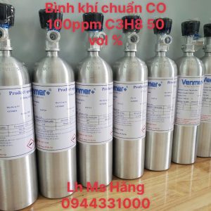 Bình khí chuẩn CO 100ppm C3H8 50 vol %