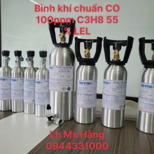 Bình khí chuẩn CO 100ppm C3H8 55 % LEL