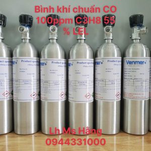 Bình khí chuẩn CO 100ppm C3H8 55 % LEL