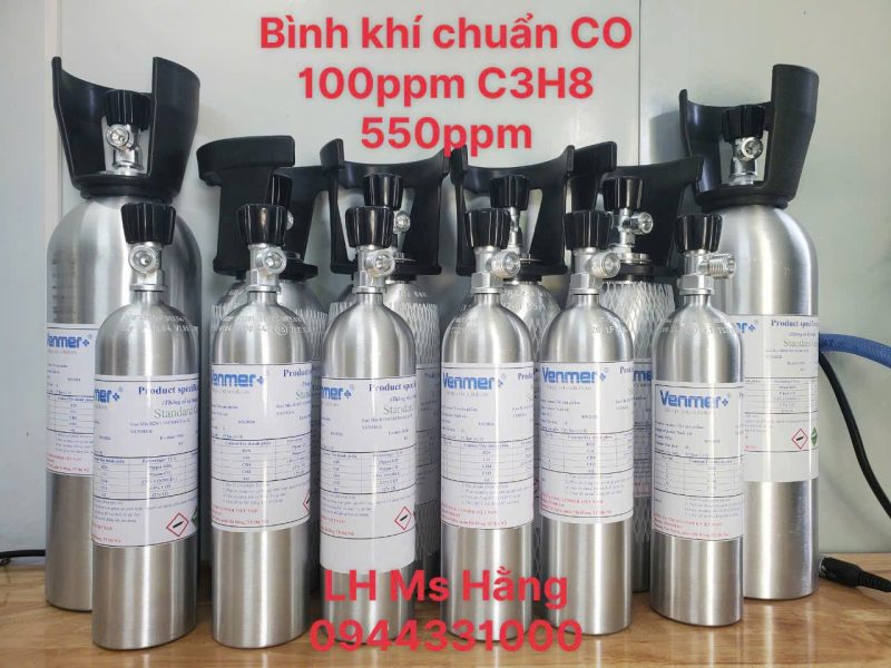 Bình khí chuẩn CO 100ppm C3H8 550ppm