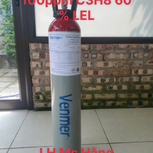 Bình khí chuẩn CO 100ppm C3H8 60 % LEL