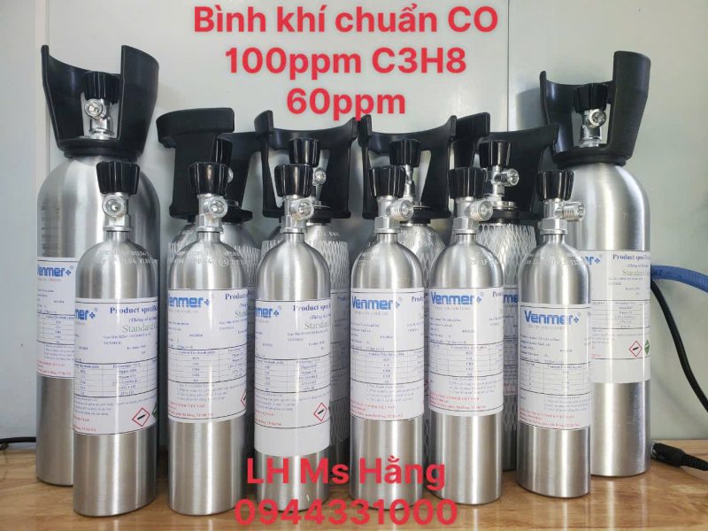 Bình khí chuẩn CO 100ppm C3H8 60ppm