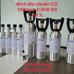 Bình khí chuẩn CO 100ppm C3H8 60 vol %