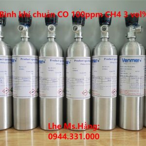 Bình khí chuẩn CO 100ppm CH4 3 vol