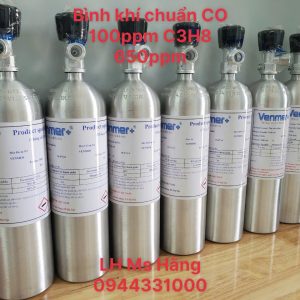 Bình khí chuẩn CO 100ppm C3H8 650ppm