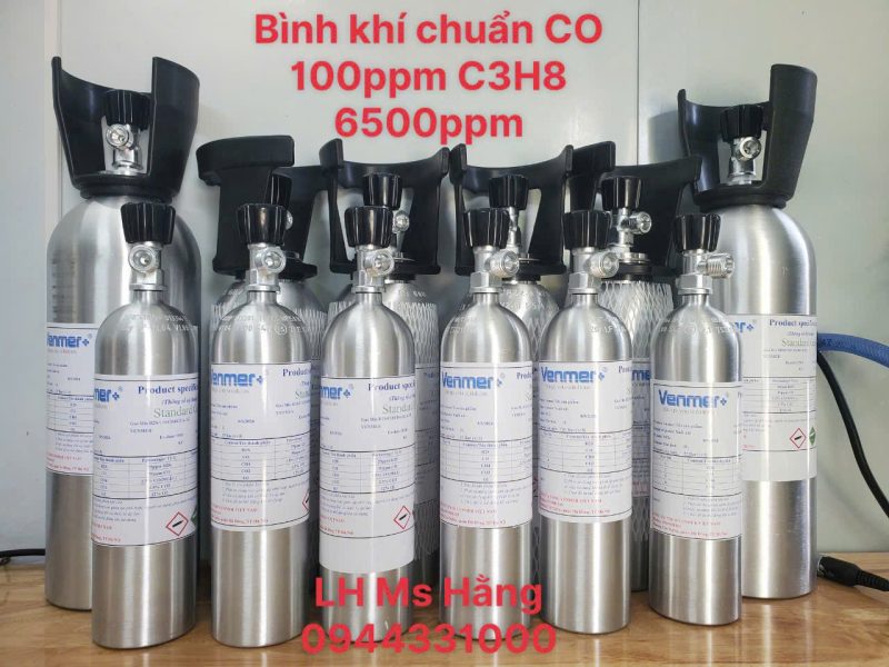 Bình khí chuẩn CO 100ppm C3H8 6500ppm