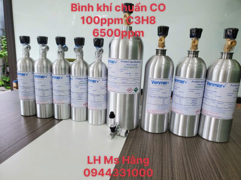 Bình khí chuẩn CO 100ppm C3H8 6500ppm