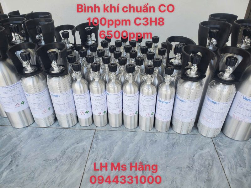 Bình khí chuẩn CO 100ppm C3H8 6500ppm