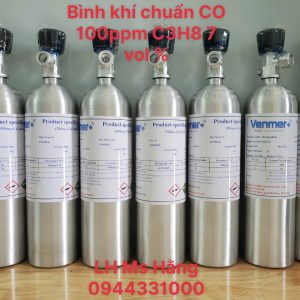 Bình khí chuẩn CO 100ppm C3H8 7 vol %