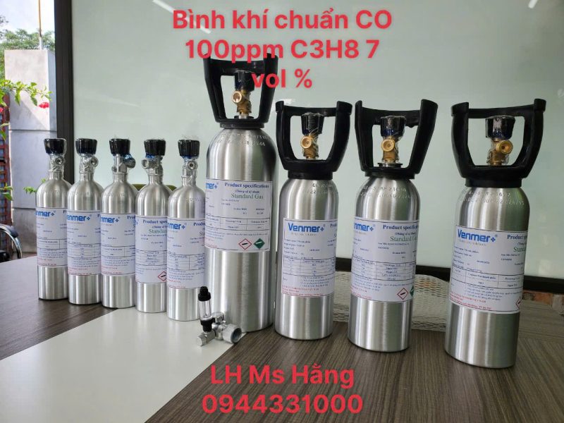 Bình khí chuẩn CO 100ppm C3H8 7 vol %