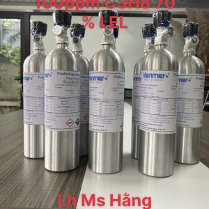 Bình khí chuẩn CO 100ppm C3H8 70 % LEL