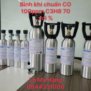 Bình khí chuẩn CO 100ppm C3H8 70 vol %