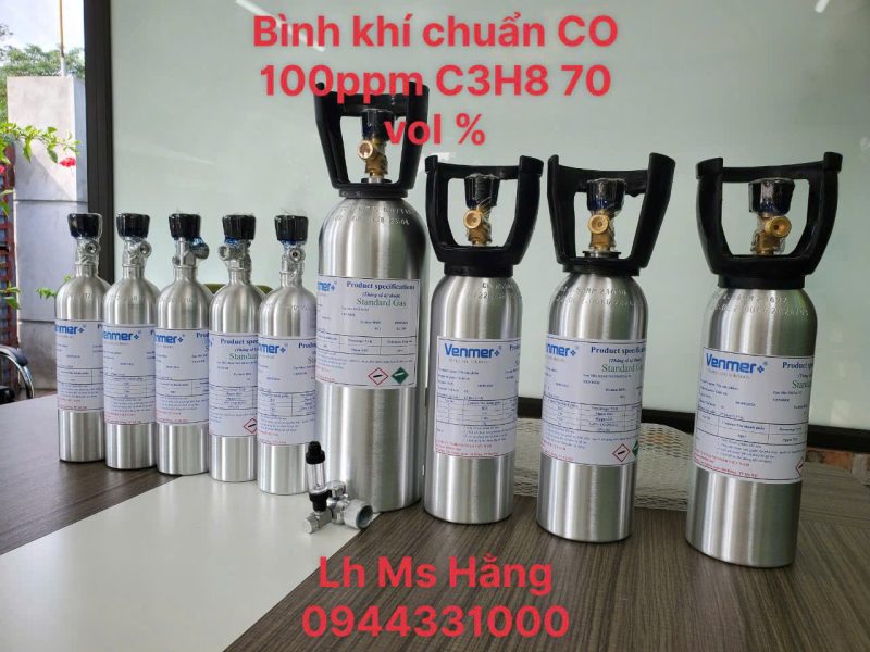 Bình khí chuẩn CO 100ppm C3H8 70 vol %