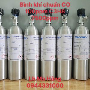 Bình khí chuẩn CO 100ppm C3H8 7500ppm