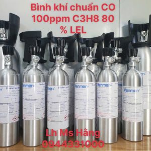 Bình khí chuẩn CO 100ppm C3H8 80 % LEL