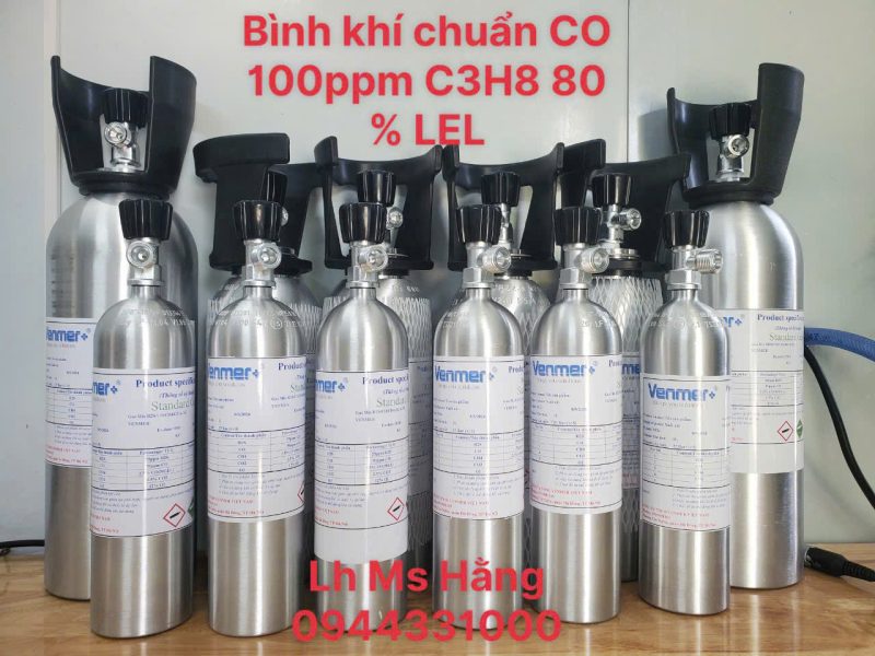 Bình khí chuẩn CO 100ppm C3H8 80 % LEL