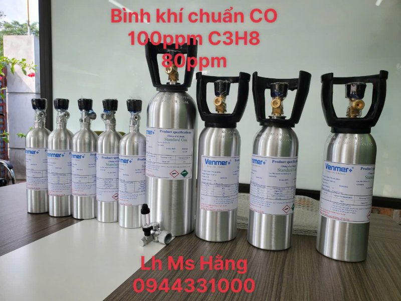 Bình khí chuẩn CO 100ppm C3H8 80ppm