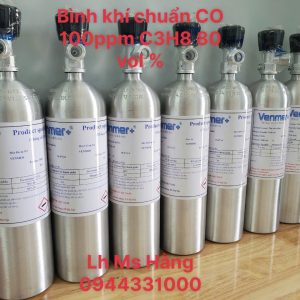 Bình khí chuẩn CO 100ppm C3H8 80 vol %