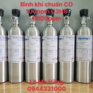 Bình khí chuẩn CO 100ppm C3H8 8000ppm