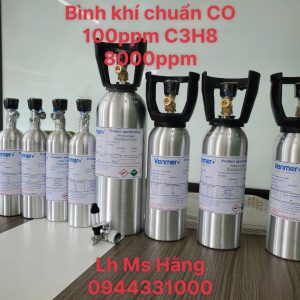 Bình khí chuẩn CO 100ppm C3H8 8000ppm