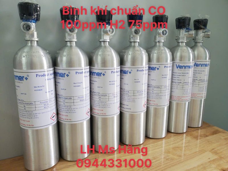 Bình khí chuẩn CO 100ppm H2 75ppm