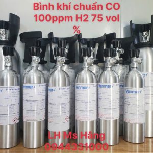 Bình khí chuẩn CO 100ppm H2 75 vol %