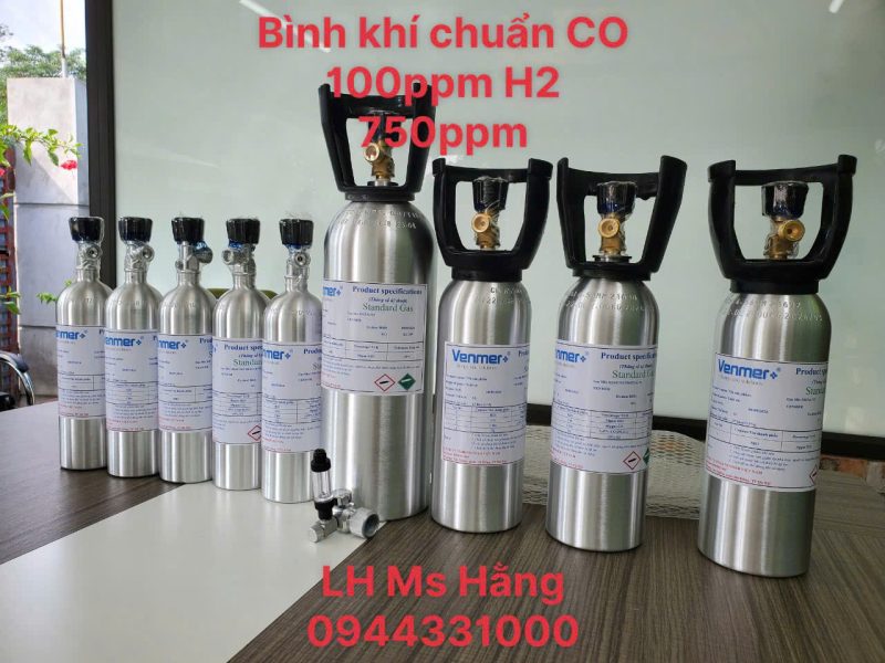 Bình khí chuẩn CO 100ppm H2 750ppm