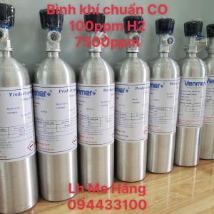 Bình khí chuẩn CO 100ppm H2 7500ppm